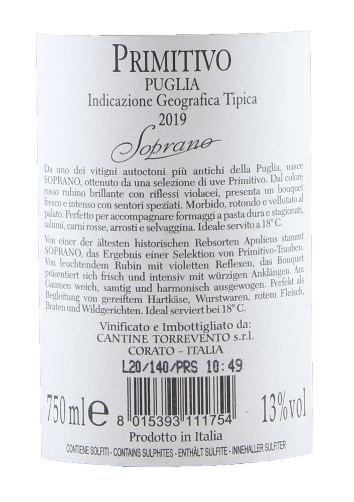 
                  
                    Primitivo "Soprano" Apulien (Puglia IGT), 2019
                  
                