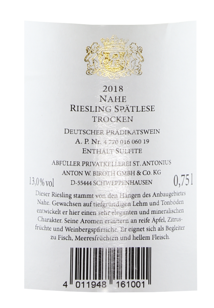 
                  
                    Riesling Spätlese / Nahe
                  
                