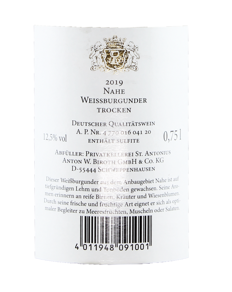 
                  
                    Weißburgunder/Nahe Weingut St.Antonius
                  
                